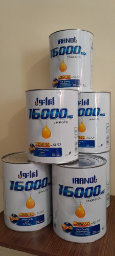 روغن موتور ایرانول 16000 SL 20W-50 حجم 4 لیتر، روغن موتور بنزینی ایرانول